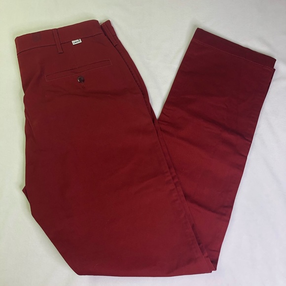 Levi Straight White Tag Pants Red Men's Vintage